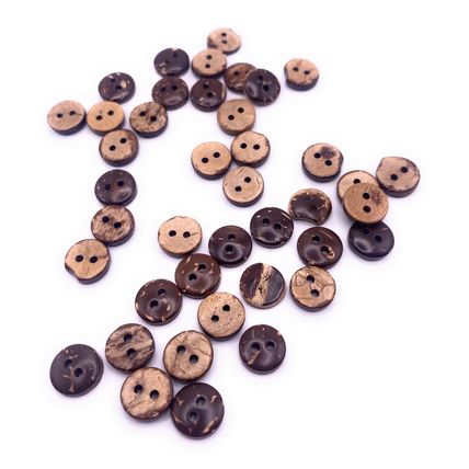 10mm Natural Brown Coconut Buttons Baby Cardigan Handmade Knitting Crafts 2 Hole
