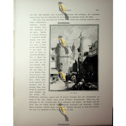 Plaza Nueva, Barcelona, Spain, Book Illustration (Print), 1890