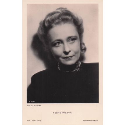 Kathe Haack German Actress Of 200 Films Old Real Photo Postcard