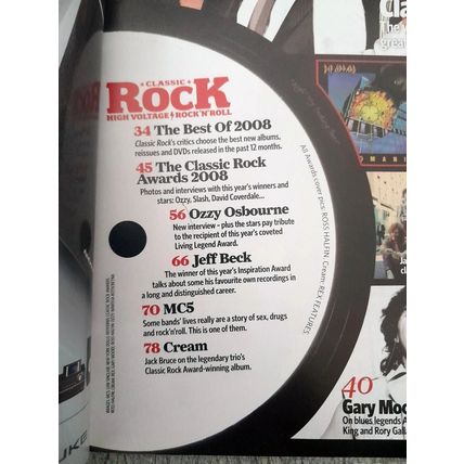 CLASSIC ROCK # 127 : HIGH VOLTAGE ROCK 'N' ROLL : JAN 2009 with card outer :