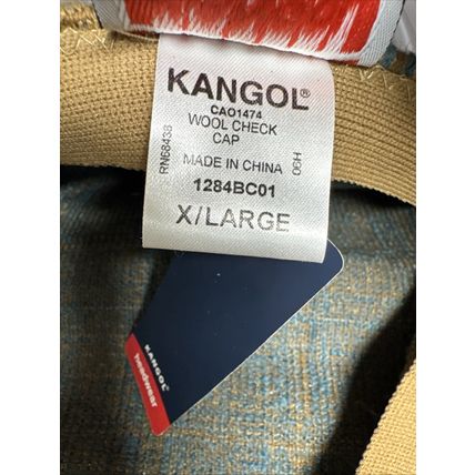 Kangol Plaid Flat Cap 80% Wool 20% Chlorofibre X/L NWT Unisex