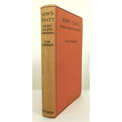 HOW'S THAT Little Book On Cricket For Boys And Beginners 1937 Herman HB Illustd