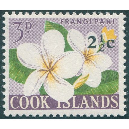Cook Islands 1967 2½c on 3d Frangipani SG207 MNH