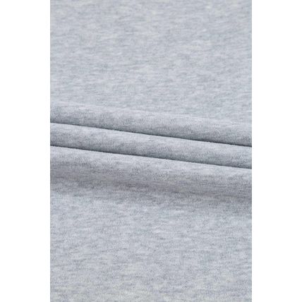Light Grey Plain Drop Shoulder Crewneck Pullover Sweatshirt
