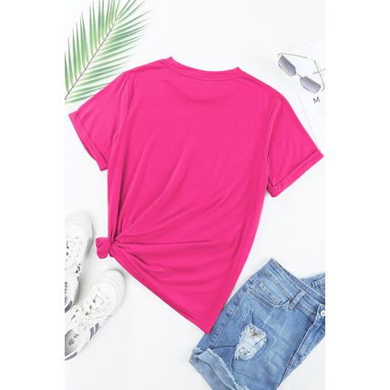 Rose Red Western MAMA Print Crew Neck T Shirt