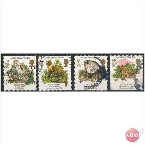 GB stamps 1986 used set - SG 1320-1323 - Nature Conservation