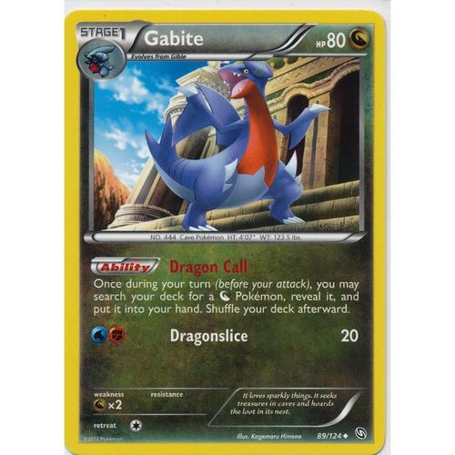 Pokemon B&W Dragons Exalted - #89/124 - Gabite