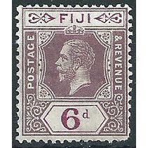 Fiji 1914 SG133 6d Dull & Bright Purple Mounted Mint ... .