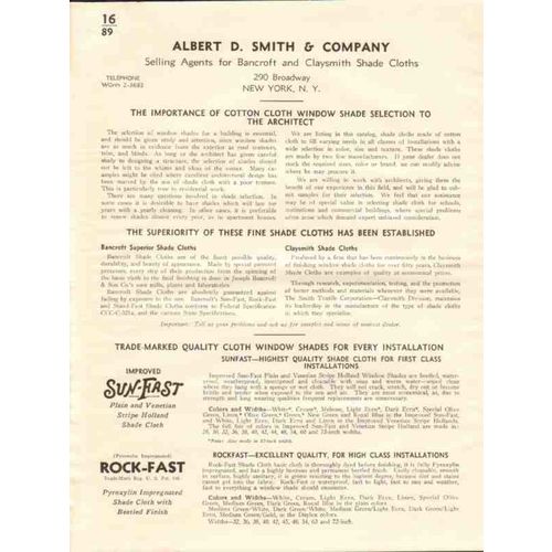 albert d smith company 1941 bancroft claysmith shades vintage catalog
