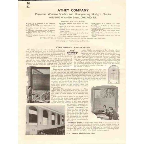 athey company 1941 perennial window skylight shades vintage catalog