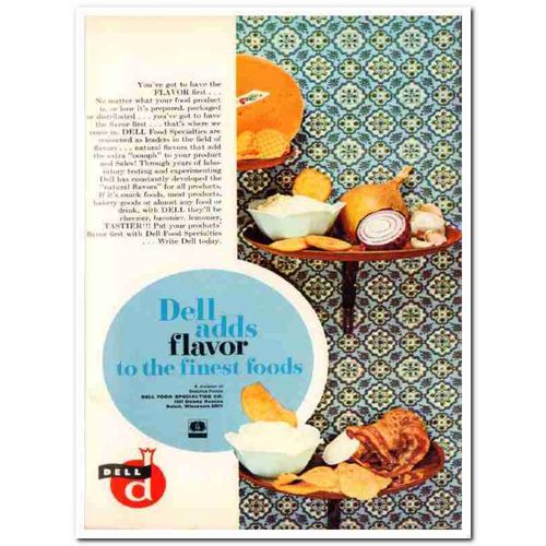dell food specialties company 1968 flavor first tastier vintage ad