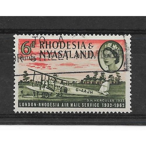 Rhodesia&Nyasaland.SG40 6d de Havilland DH.66 Hercules.Fine Used.Aug19b