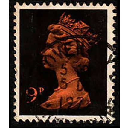 Great Britain 1971 Machin Queen Elizabeth II 9P Used Stamp QEII