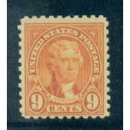 590 9c Thomas Jefferson Just Clears MNH C1530