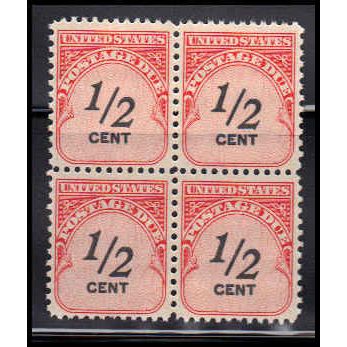 J88 1/2c Postage Due Fine MNH Blk/4 O7058