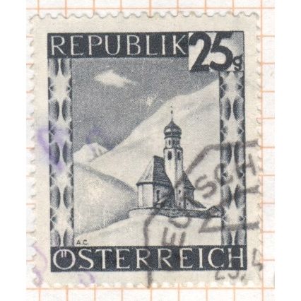 Austria 1945 - 25g grey - landscape - used