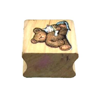 1984 Hugs 117D 1 3/4" X 1 1/2" Rubber Stamp All Night Media Inc. Vintage (J14)