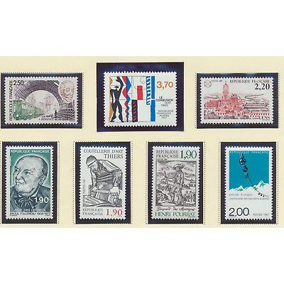 France Stamps Scott #2027//2056, Mint Never Hinged, 15 Different 1987 Issues