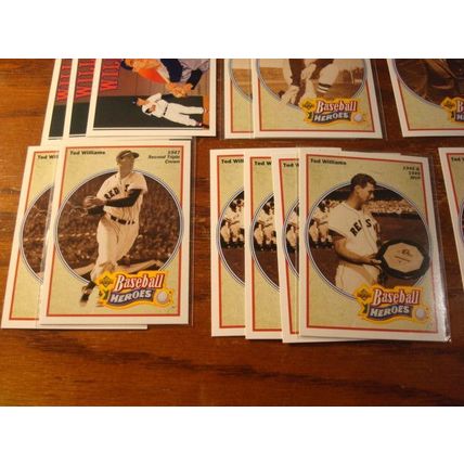 1991 Upper Deck, Baseball Heroes, 18-Cards, TED WILLIAMS, Red Sox