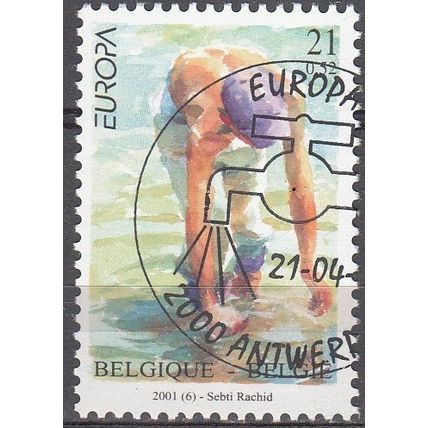 Belgique 2001 Michel 3039 O Cote (2008) 1.50 € Europa CEPT L'eau Cachet rond