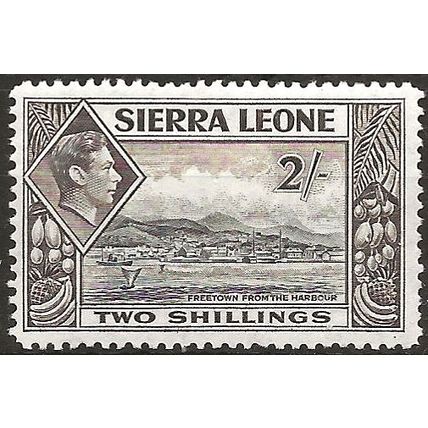 Sierra Leone 1938 SG197 2/- Black & Sepia Mounted Mint . .