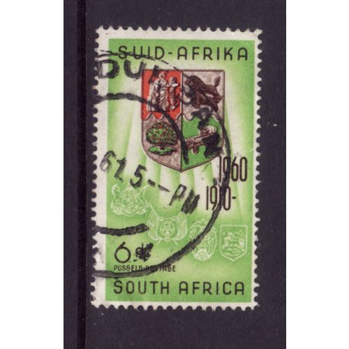 SOUTH AFRICA 1960 SG 180 6d UNION ARMS FINE USED#2