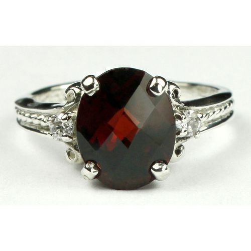 Mozambique Garnet, 925 Sterling Silver Ring, SR136