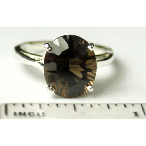 Smoky Quartz , 925 Sterling Silver Ladies Ring, SR055
