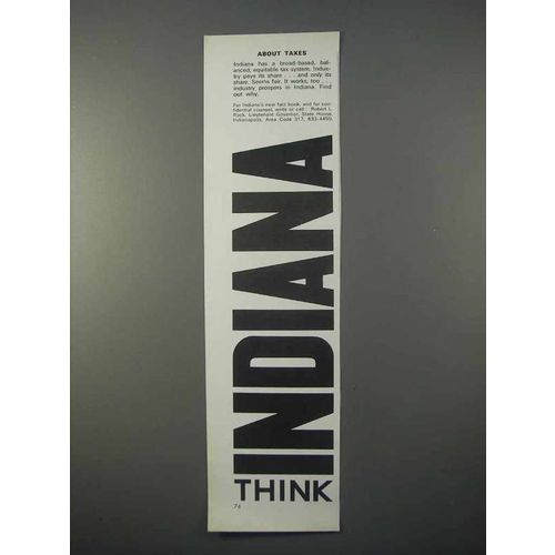 1966 Indiana Development Ad - About Taxes