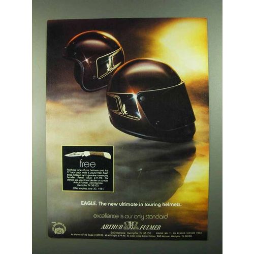 1981 Arthur Fulmer Eagle Touring Motorcycle Helmet Ad