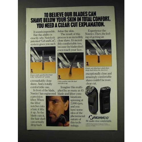 1991 Norelco Shaver Ad - 955RX, 605RX