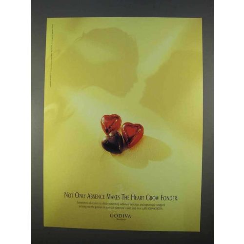 1996 Godiva Chocolate Ad - Makes the Heart Grow Fonder