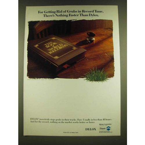 1990 Bayer Mobay Dylox Insecticide Ad - For getting rid of grubs