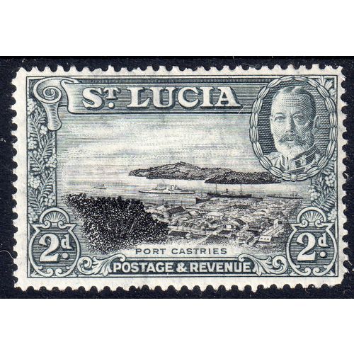 St Lucia Sg116 2d Black & Grey m/mint (G8)