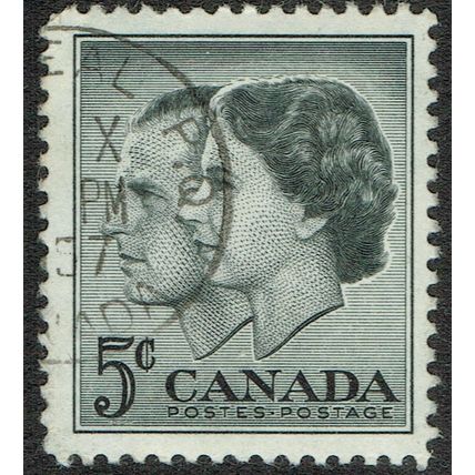 Canada 1957 Royal Visit 5c Black SG500 FU