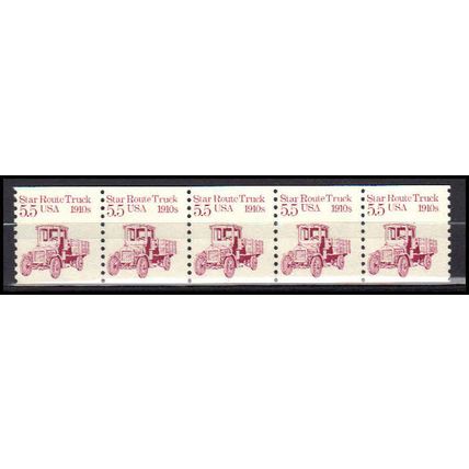 2125 5.5c Star Route Truck Fine MNH Dry Gum PNC 1/5 X0399