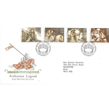 1985 Arthurian Legend Illustrated FDC TINTAGEL CDS .