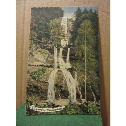 ROMKER WATERFALL, GERMANY, used postcard 1956 stamp