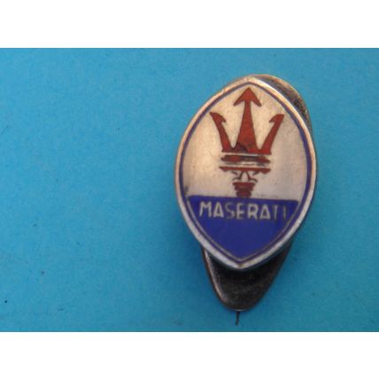 Maserati Silver & Enamel Owners Vintage Lapel Badge