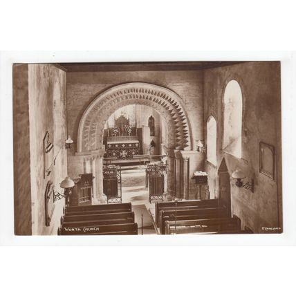 Church Interior Worth Matravers Postcard Dorset Publisher E Copeland