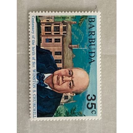 Barbuda 1974 Winston Churchill birth centenary 35c Mounted Mint MM SG204 stamp