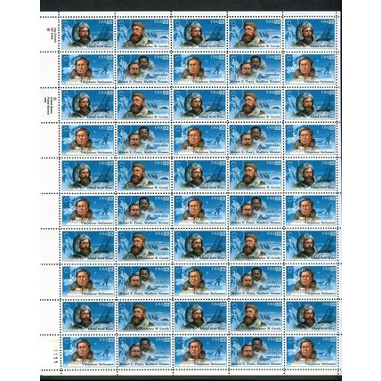 Arctic Explorers Sheet of Fifty 22 Cent Postage Stamps Scott 2220-23