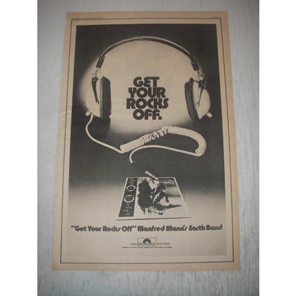 1973 Manfred Mann's Earth Band Get Your Rocks Off Album Advertisement