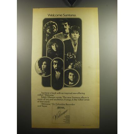 1974 Santana Welcome Album Advertisement