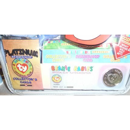 VINTAGE TY BEANIE BABY CLUBBY II 2 BEAR~NEW~PLATINUM MEMBER KIT W/ COIN & CARDS