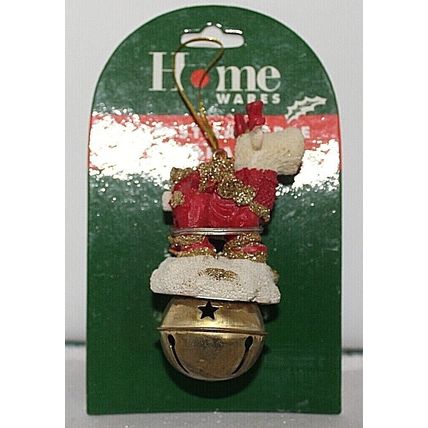 Polyresin Reindeer on a Metal Bell Christmas Tree Decoration by Homewares P/L