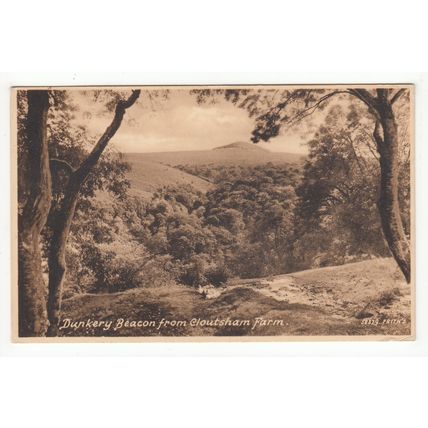 Dunkery Beacon from Cloutsham Farm Exmoor Postcard 1942 Somerset