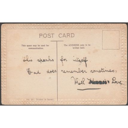 Birthday Greeting To My Dear Wife, c.1910s - Postcard