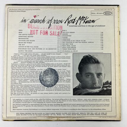 Rod McKuen - In Search Of Eros Vinyl LP Record Album BN 26370