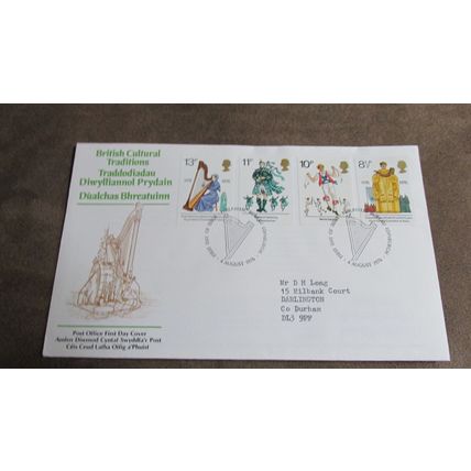 1976 GB FDC Cover - Historical British Cultural Traditions - Bureau frank